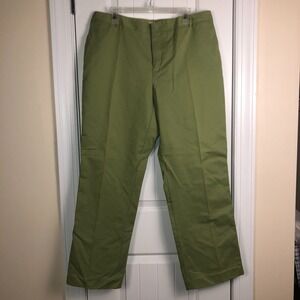 Eddie Bauer Pants Womens 18W Olive Green Straight Leg Fairy Grunge Goblincore